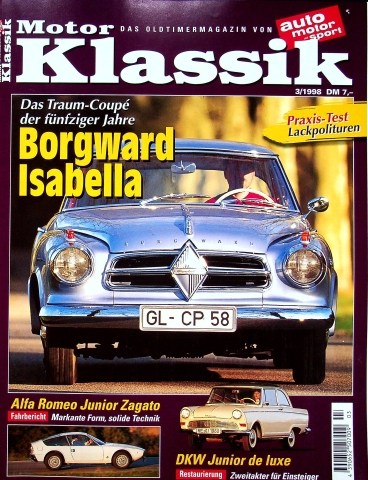Deckblatt Motor Klassik (03/1998)